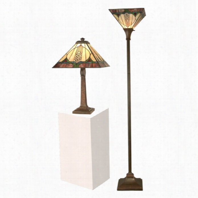 Dale Tiffany St Anton Mission Lamp Set