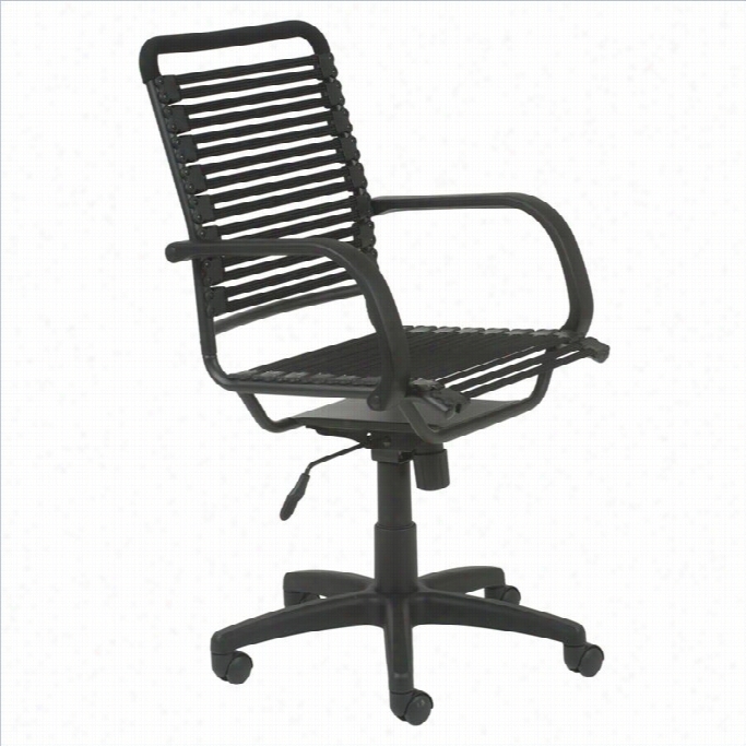 Eurostyle Bungie Flat High Back Office Chair In  Black  / Graphite Black