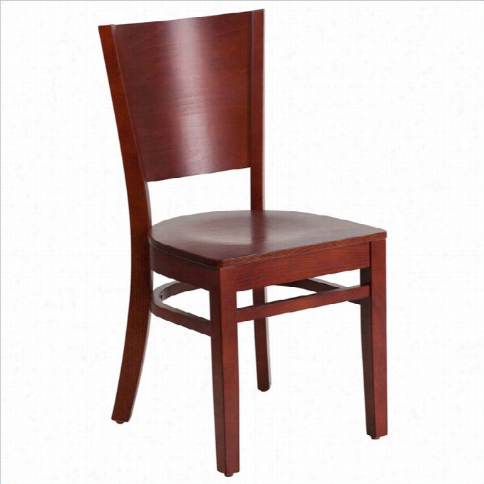 Flash Appendages Lacey Series Restaurant Dining Chair In Mahogany