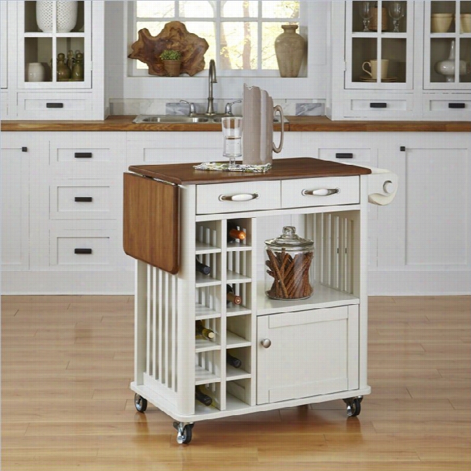 Home Styles Da Nville Kifchn Cart In White Finish