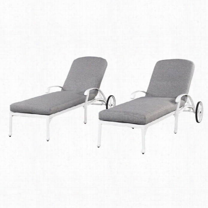 Home Styless Floral Flower Lounge Chairs In White (set Of 2)