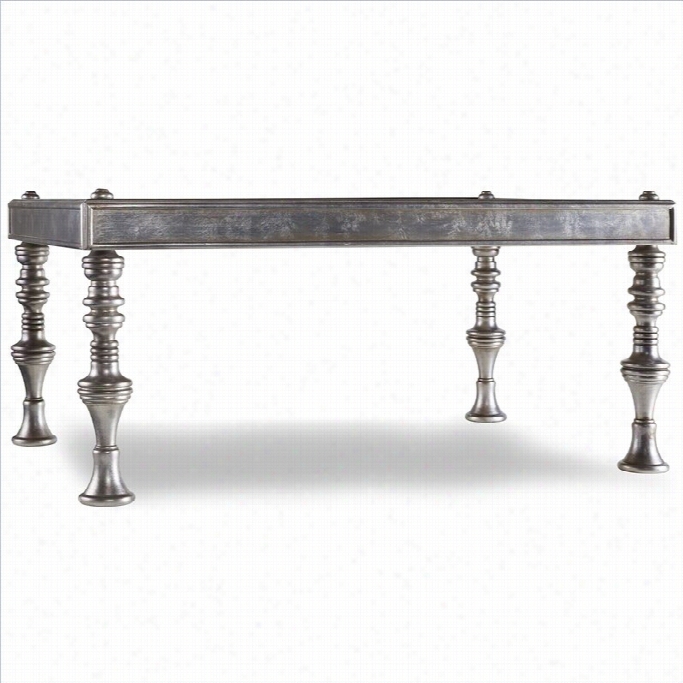 Hooker Furniture Melange Sebastian Cocktail Table In Faux Zinc Finish