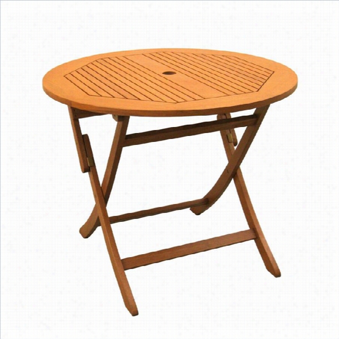 Internatinal Caravan Royal Tahiti 36 Folidng Table In Balau Stain