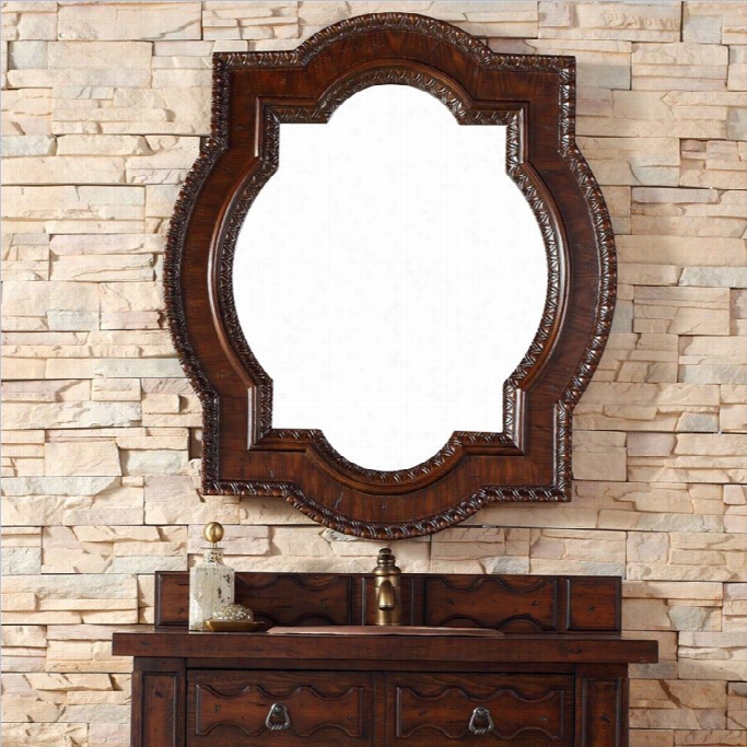 James Martin Castiilian 35' Mirror In Aged Cognac