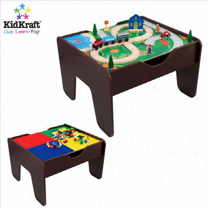 Kidkraft 2-in-1 Activity Table With Lego And Train Set I Nespresso