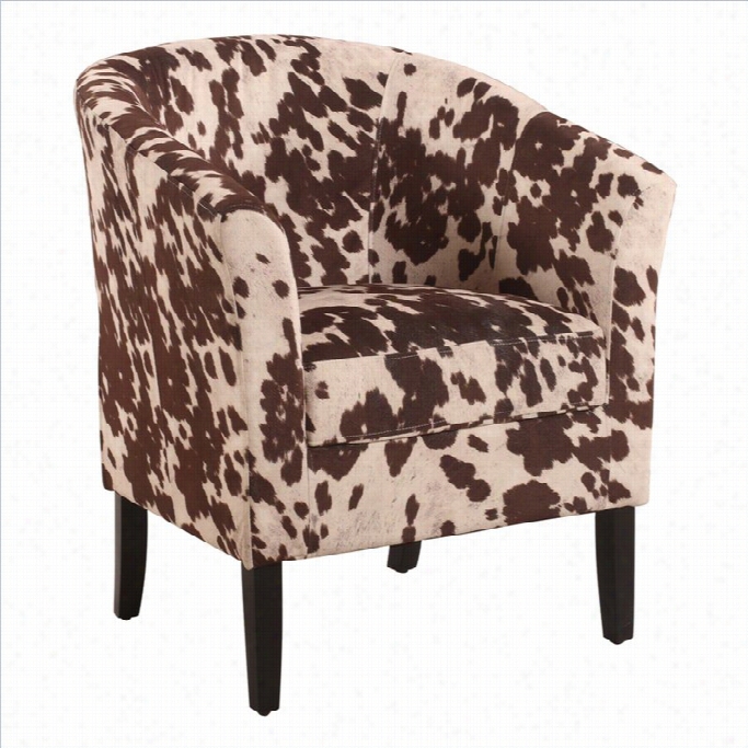 Linon Simon Barrel Chairin Udder Madness Animal Print