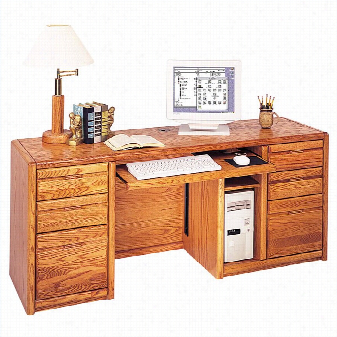 Martin Furniture Contemporar Ycomputer Credenza In Medium Oak