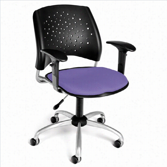 Ofm Heavenly Body Swive Office Chair With Arms In Lavender