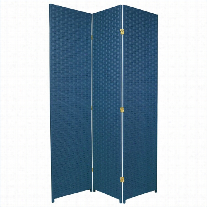 Oriental Furniture 6 ' Tall Room Divider In Blue Jeans