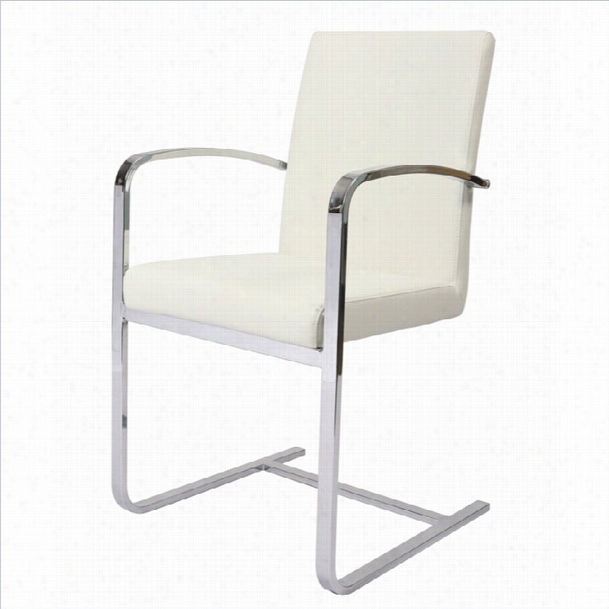 Pastel Furniture Monaco Arm Dining Chair Upholstered In Pu Ivory