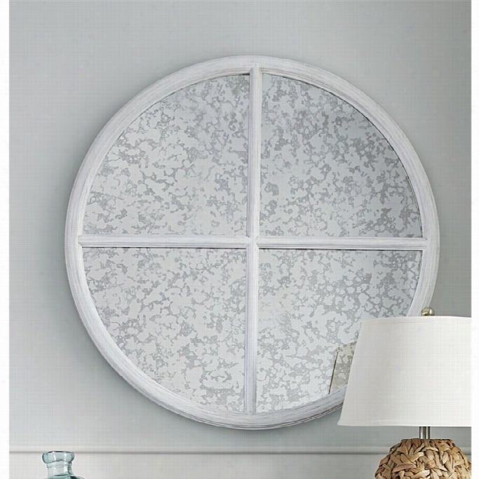 Pala Deen Home Doggwood Round Mirror In Blossom