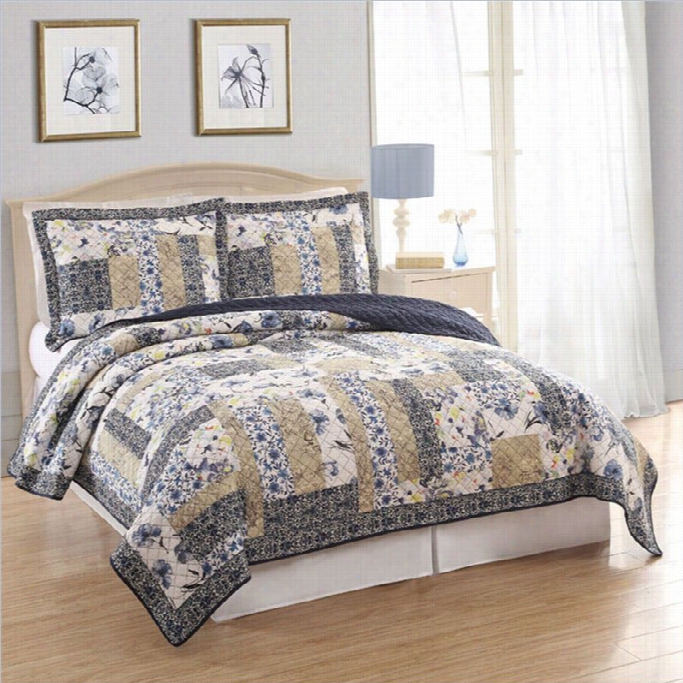 Pem America Dumont Quilt Set In Patch Work Pattern-twin