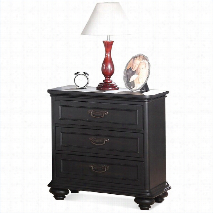 Riverside Furniture Belmeade Nightstand In Raven Black