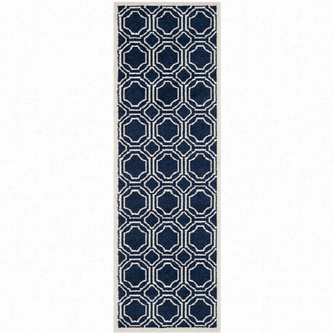 Safavieh Amherst Navy Indoor Outdoor Rug - Runner 2'3 X 7'