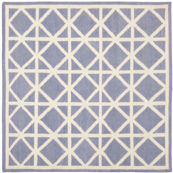 Safavieh  Dhurries Pueple Contemporary Rug - Square 6'