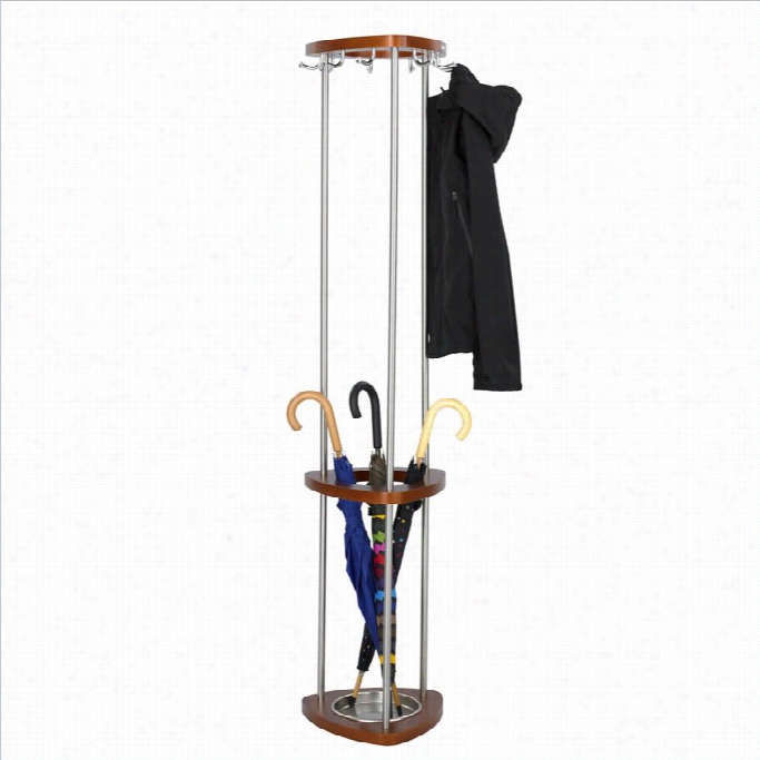 Safco Way  Woo Dcoat Rack With Umbrella Stand