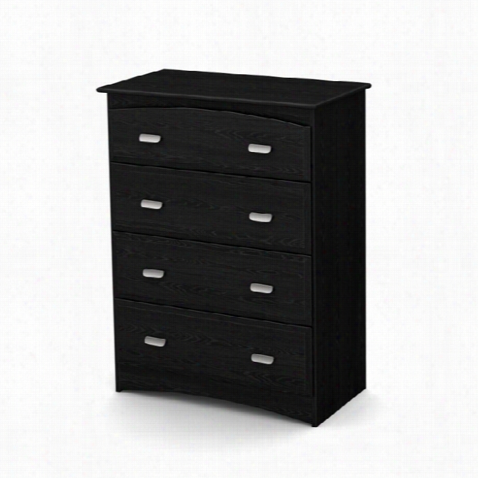 South Shore Imagine 4 Drawer Chest In Black Oak