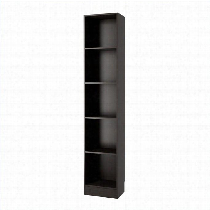 Tvilum Eleme Nt Tall Narrow 5 Shef Bookcase In Coffee