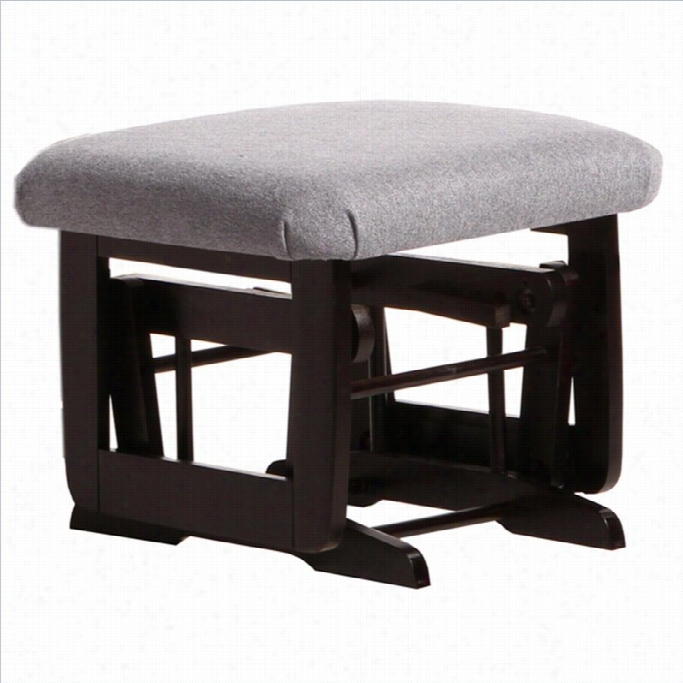 Ultramotion By Dutailier Ottoman For Moderngliders In Spresso And Dark Grey Fabric