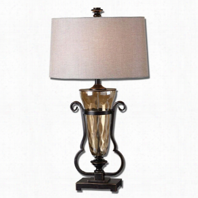 Uttermost Aemiliana Amber Glass Table Lamp