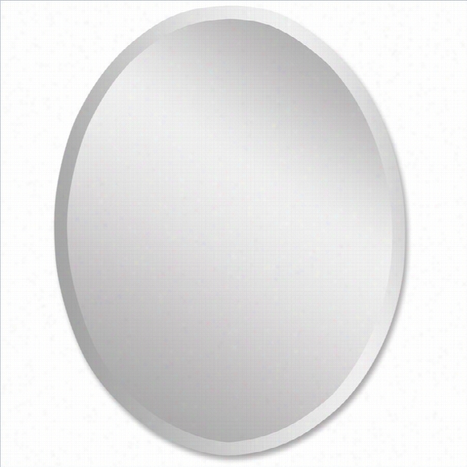 Uttermost Framelses Large Bevel Oval Mirror