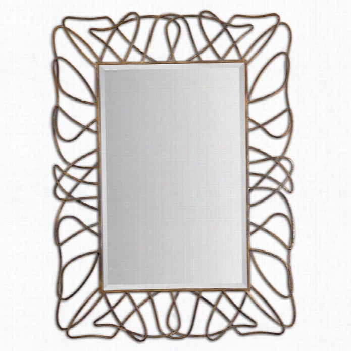 Uttermost Halsey Gold M Etall Mirror