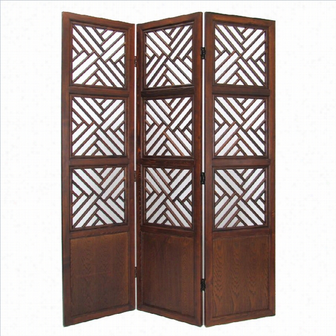 Wayborn Latic Room Divider In Walnut