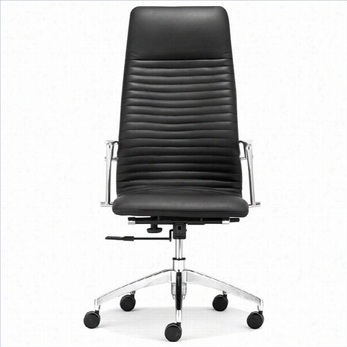 Zuo Lion High Back Office Chair In Black