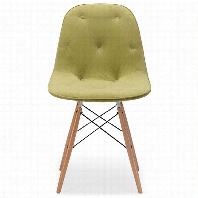 Zuo Probability Dining Chair In Green Velour