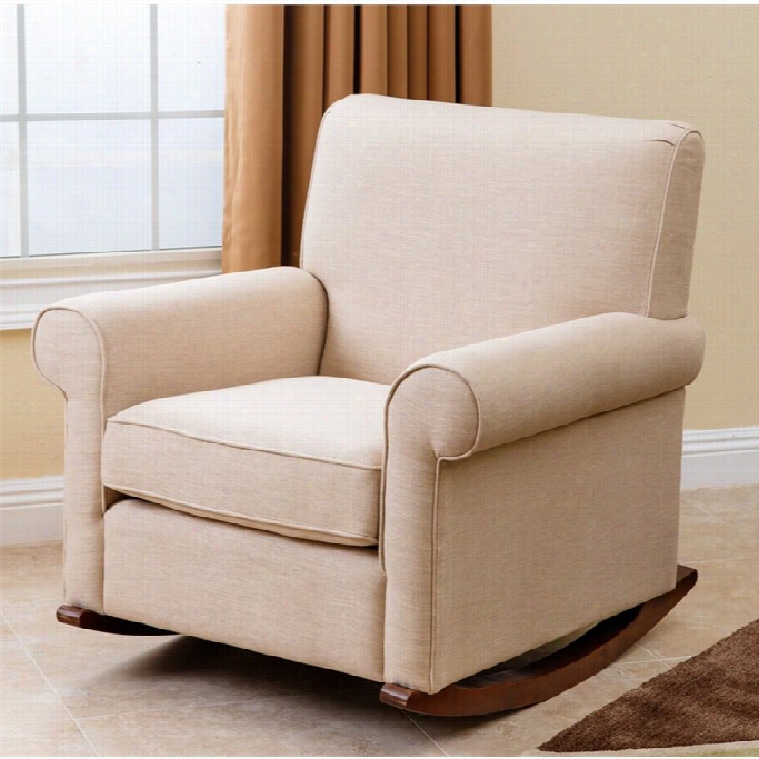 Abbyson Living Marcella Fabric Rocking Chair In Wheat