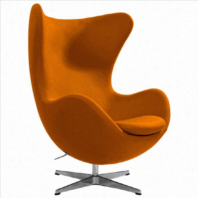 Aeon Furniture Columbia Fiber Glass Egg Chair In Ornge