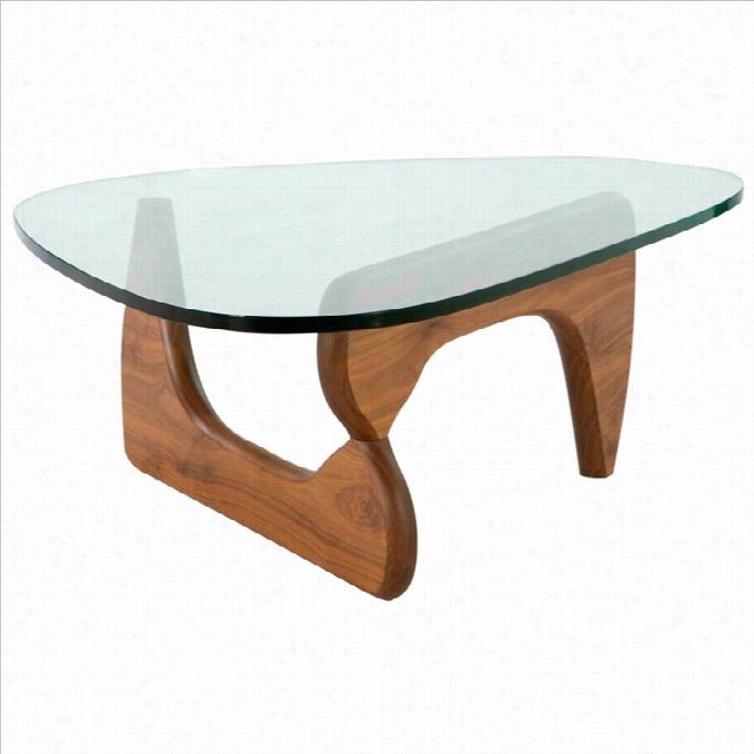 Aeon Furniture Tokyocoffee Table In Walnut And Clear