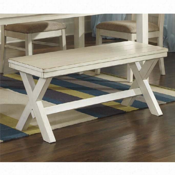 Ashley Arrowtown Large Dining Bench In White