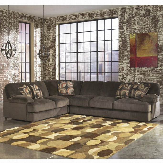 Ashley Furhiture Truscotti Right Facing  Piece Sectional In Cafe