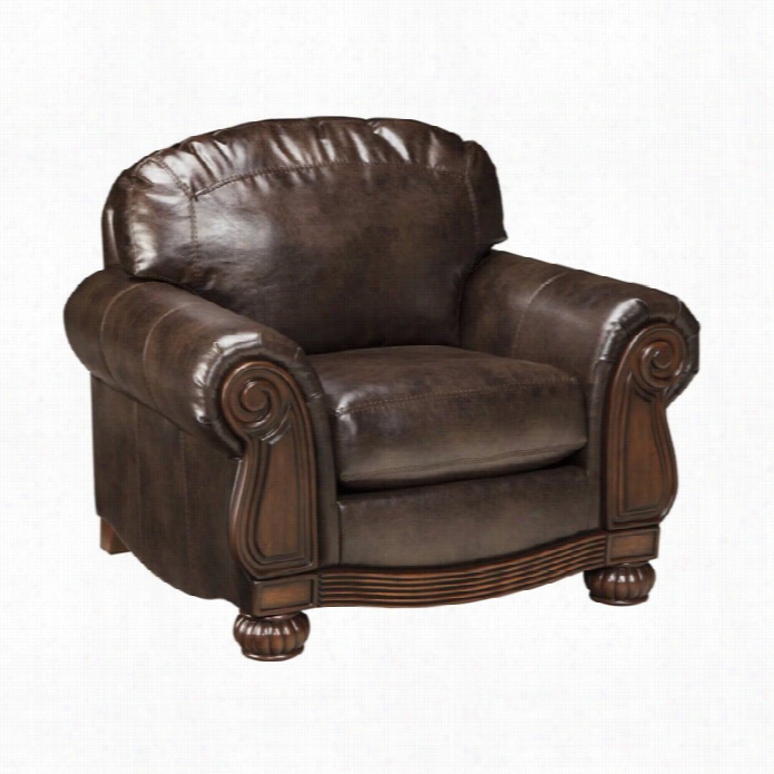 Ashly Rodlann Leather Chair In Pismire Ique