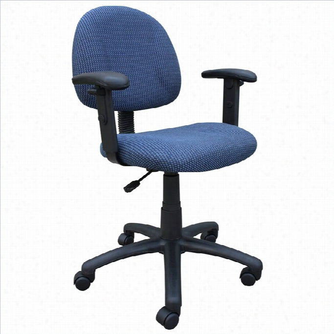Boss Office Products Dx Psoture Office Chair With Adujstable Arms In Ble