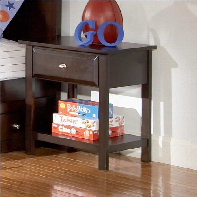 Coas Ter Jasper Nightstand In Rich Cappoccino End