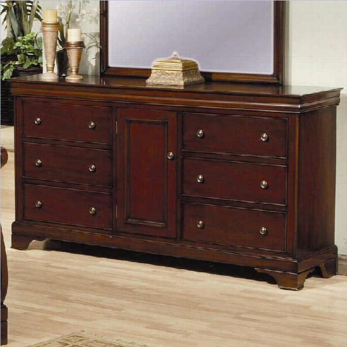 Coaster Versailles 6 Draewr Dresser In Maho Anu Stain Finish