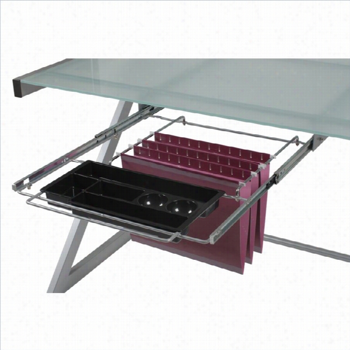 Eurostyle L Or Z Desk Hanging Ifle And Penfil Tray In Aluminum