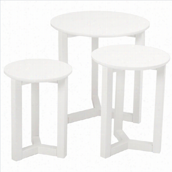 Eurostylen Icolo Nesting Table In White