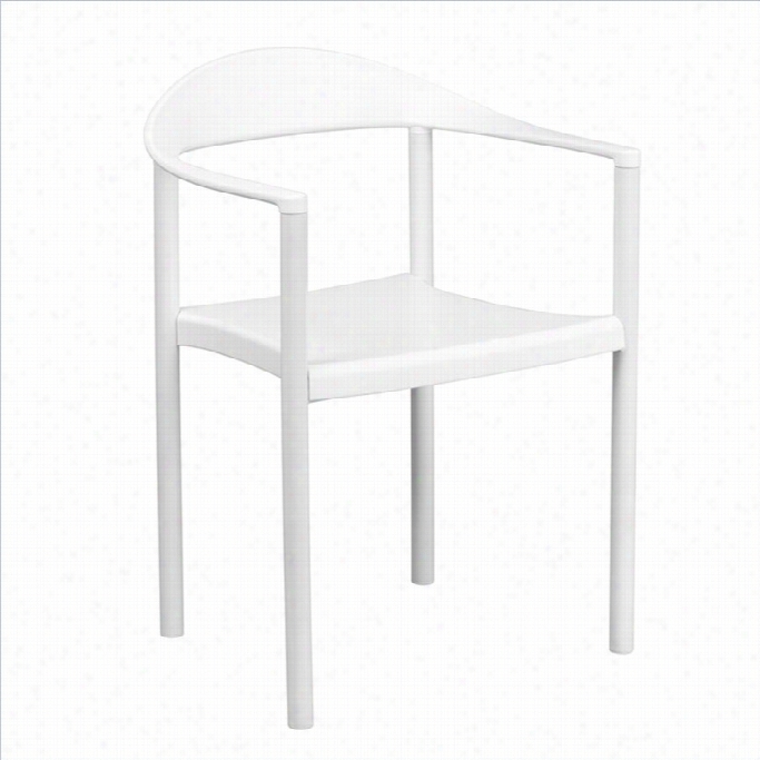 Flash Furniture Hercucles Pl Astic Cafe Stack Stackingchair In White