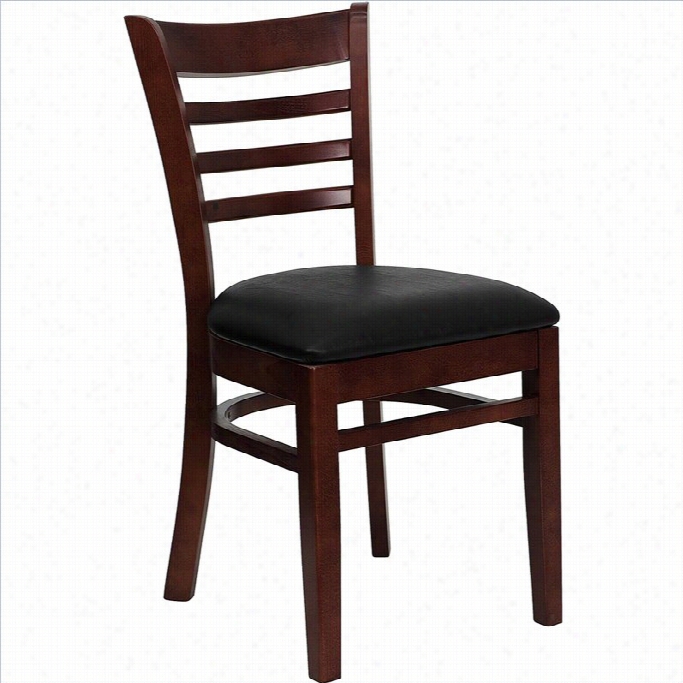 Flas Furniture Hercules Seres Ladder Back Dining Chair In Mahogany