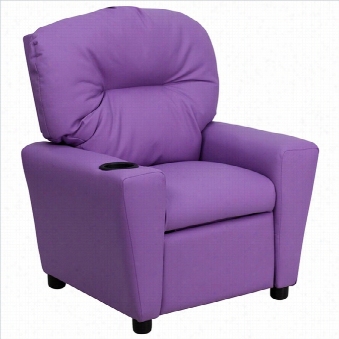 Flash Furniture Kids Recliner I Nlavender With Cup Holder