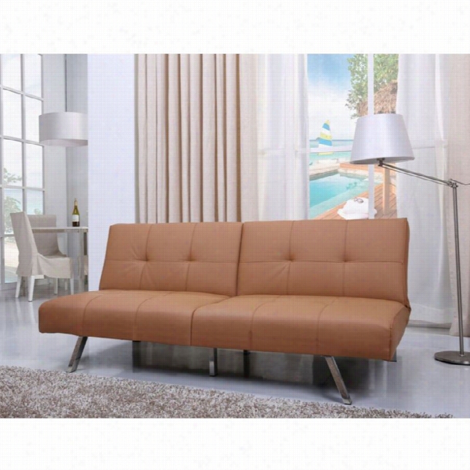 Gold Sparrow Victorville F Aux Leather Converti Ble Sofa In Camel