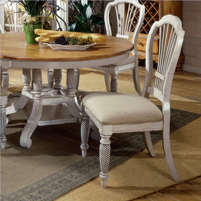 Hillsdale Wilshire Fabric Dining Chair N Antique White (set Of 2)