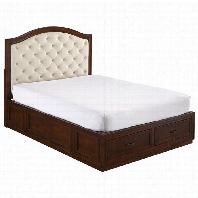 Home Styles Duet Bed With Oyster Microfiber In Rusticc Herry-queen