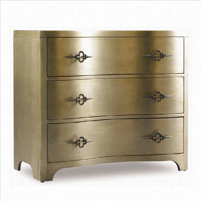 Hooker Furniture Sanctuary Thee-drawer Shaped Frnot Gold Accen T Chest