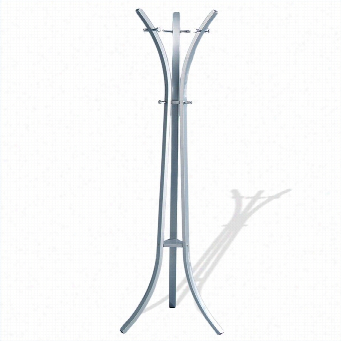 Leick Favorite Finds Contemporary Metal Trpod Coat Rack In Silver