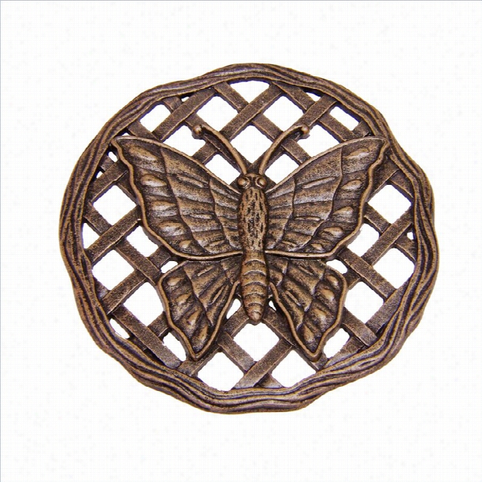 Oakland Living Cast Aluminum Stepping  Stone Butterfly In Antique Bronze