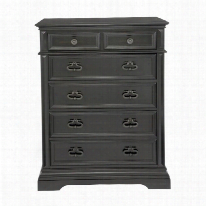 Pulaski Brookfield 6 Drawer Tall Chest In Ebony Finish